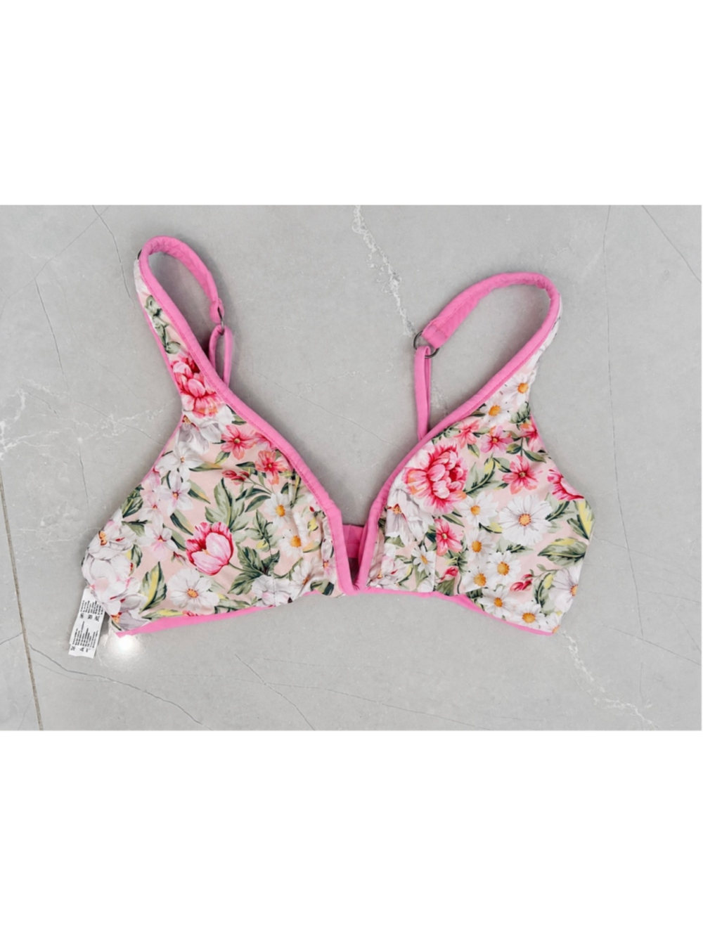 Maaji Floral Bikini Top | Size M | Reversible | Adjustable